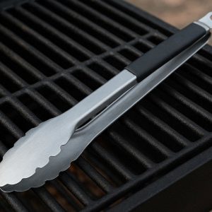 Heavy Duty BBQ Tongs with Locking Mechanism for Outdoor Grilling