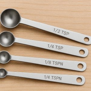 Mini Measuring Spoon Set of 4 for Small Spice and Herb Measurements
