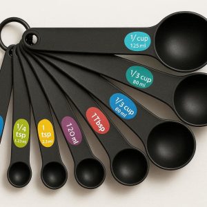 Plastic Measuring Spoon Set of 10 with Color Coded Markings