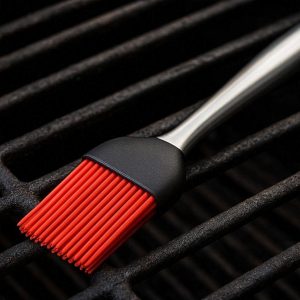 Silicone BBQ Brush with Stainless Steel Handle for Outdoor Grilling