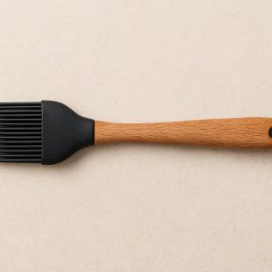 Silicone Basting Brush with Wooden Handle for Kitchen and Outdoor Use